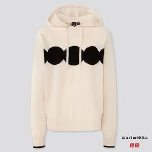 Uniqlo Knit Hoodie with Black Dots